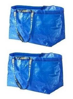 Lot of 2 IKEA Large FRAKTA Shopping Bag Grocery Laundry Bags Beach