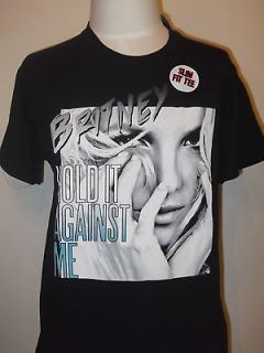 NWT Mens T SHIRT Tee Britney Spears Black Hold It Against Me XS M