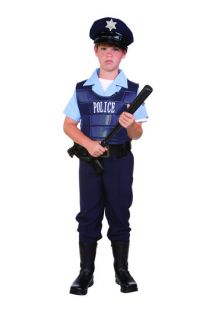 OFFICER POLICEMAN COP CHILD BOY COSTUMES LAW ENFORCE KIDS OUTFIT 90264