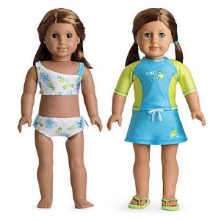 American Girl JUST LIKE YOU 2 in 1 Surf Swimsuit Set for doll w/CHARM