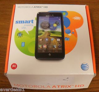 IN BOX ** AT&T Motorola ATRIX HD 4G Android 8GB GSM Video Cell Phone