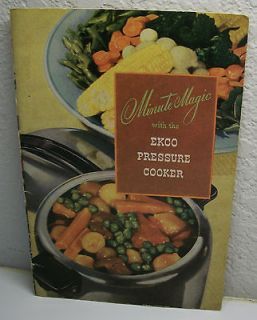 Vintage 1946 Minute Magic Ekco Pressure Cooker Cookbook Neat Cook Book