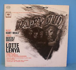Happy End Kurt Weill Lotte Lenya Columbia OS 2032 1963 Stereo LP