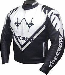 THE CROW Motorcycle Leather Jacket Motorbike JACKET MEN Biker Racing