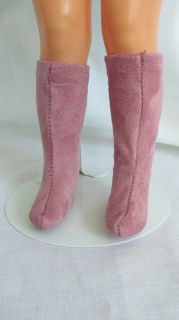 CRISSY FAMILY VELVET MIA CRICKET DOLL SHOES SUEDE BOOTS PINK BELOW