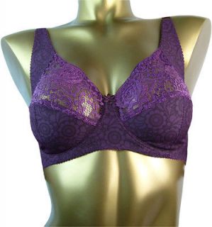 Sexy Lace Purple Full Figure Support Underwire bra SECRET OF GODDESS