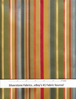 Artmark Saginaw Stripe MULTI STRIPE Upholstery Fabric $261 Value BH9