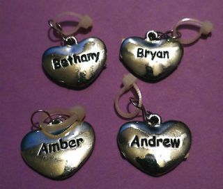 HEART Charms, Pendants with A & B Names from Aaron to Bryan   NEW