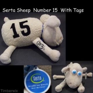 Serta Sheep Number #15 Collectible 8 Inches White Sleep Curto Toy