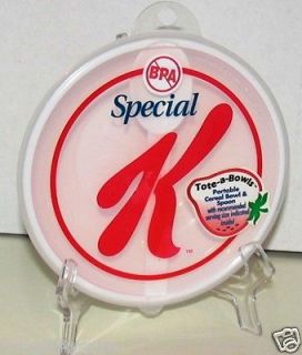 Special K Travel Cereal Diet Bowls and Spoons Set Breakfast (b