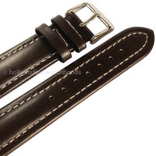 Oil Tan Leather Fits Breitling deBeer Chrono Watch Band Strap Men 660