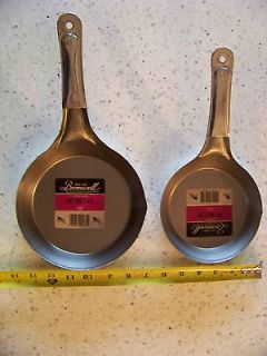 Set of TWO JACOB BROMWELL PANS 6 & 7 inch PAIR  NR TWO