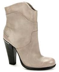 BRONX WESTERN STYLE GREY & BLACK LEATHER ANKLE BOOT