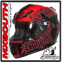 Speed & Strength SS1000 Run with the Bulls Motorcycle Red Helmet Size