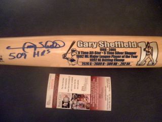 Signed Cooperstown Bat JSA Yankees Brewers Marlins Autographed