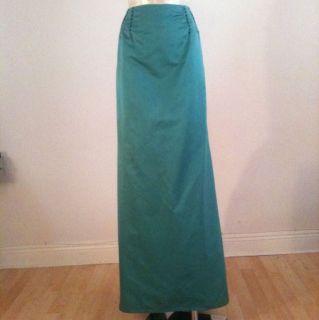 Carolina Herrera Green Long Tail Skirt Sz 10