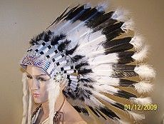 War Bonnet Native Headdress, American Reproduction
