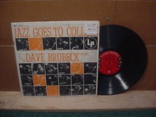 1954 DAVE BRUBECK QUARTET COLUMBIA SIX EYE MONO Jazz Goes To College