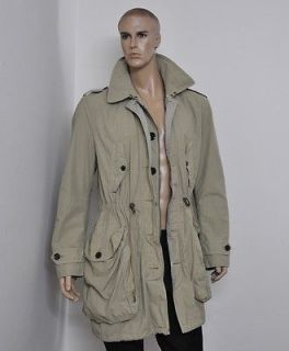 NWT $695 Burberry Brit Mens Military Packable Trench Coat Rain Jacket