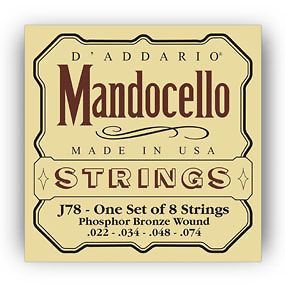 Addario J78 Mandocello Strings x 5 Sets Phosphor Bronze 22 74 NEW
