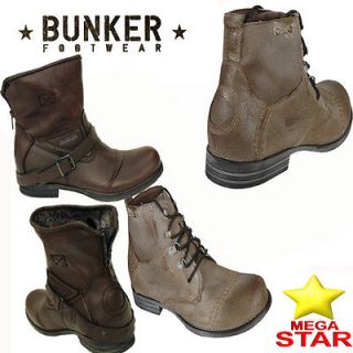 MENS BUNKER BOOTS   LEATHER ANKLE BOOTS