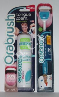 Orabrush Tongue Foam + Brush Fight Bad Breath,100% Natural, 1.69 fl oz