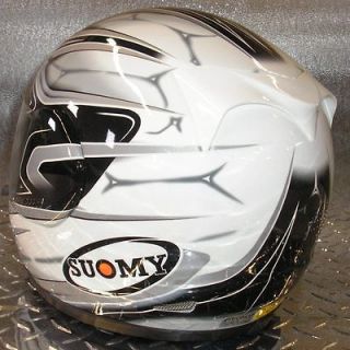 Suomy Apex Cool Silver Fullface Helmet Small Motorcycle