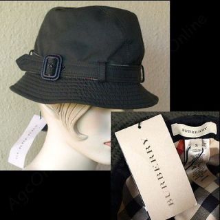 BURBERRY Authentic New Womens Bucket Hat size S Check Lining & Buckle