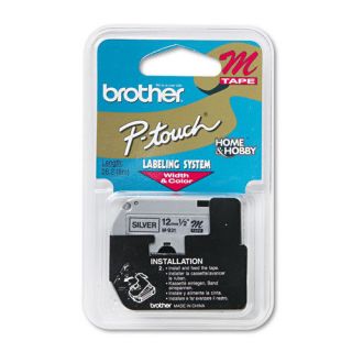Brother M931 P Touch Label Tape PTouch 1/2 Blk/Silver 12mm PT 65 PT