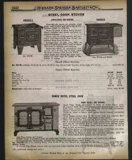 1918 AD Russell Steel Cook Stove Ranch Hotel Steel Coal Wood Cook Star