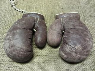 Vintage  Roebuck Leather Boxing Gloves Antique Old JC Higgins