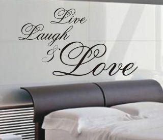 Live Laugh & Love wall art sticker quote   4 sizes   Bedroom wall