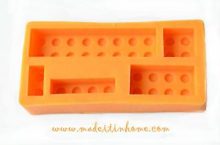 Silicone Mould LEGO 5 Bricks Sugarcraft Cake Decorating Fondant