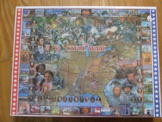 Civil War Puzzle 1000 Piece 1994 White Mountain Jigsaw New 24 X 30