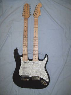 Double Neck Guitar. 6 string and 12 string, solid wood body
