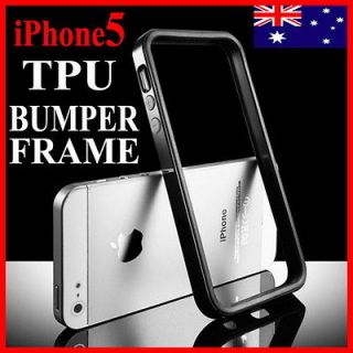 Soft TPU Bumper Frame Case Cover For iPhone 5 5th Gen(BLACK,HQ Slim