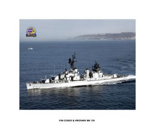 USS LYMAN K SWENSON DD 729 , US Naval Destroyer, USN Navy Ship Print