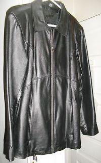 Ferrar Womens Leather Jacket, Black, Size Medium, Smoker Owned