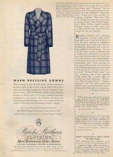 1944 Dressing Gown Brooks Brothers~40s Mens Fashion Ad