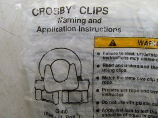 Crosby Clips 1010051 Wire Rope Cable Clamps 1/4 Lot (5)