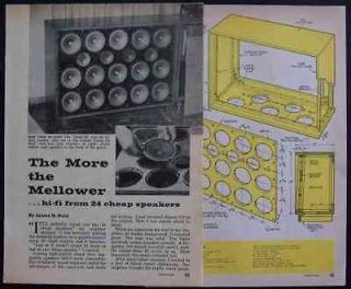 Speaker 80 watt How To Build PLANS Holds 20 6 cones