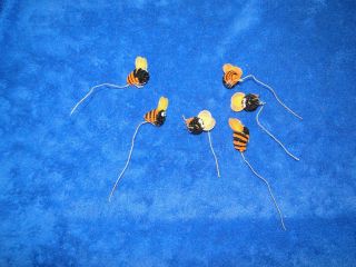 NEW ADORABLE BUMBLE BEES IN BLACK AND ORANGE CRAFT PARTY DECOR