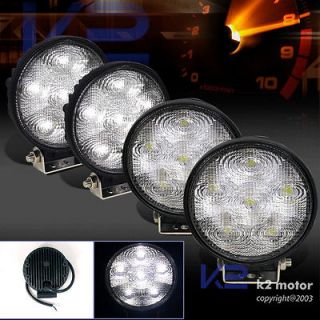 18W HIGH POWER LED WORK LIGHT 4.5 ROUND OFFROAD BUMPER LAMP+SWITCH
