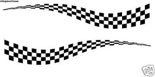 Racing Black & White Checkers Trailer Hauler 5 yr Vinyl Decal