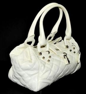 Burberry White Quilted Leather Lock Handbag Bag Tote