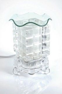 Decorative Clear Block Glass Electric Oil Aromatherapy Burner