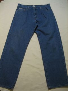 Calvin Klein CK STRAIGHT LEG MENS JEANS DOUBLE STONE WASHED SIZE 36 X