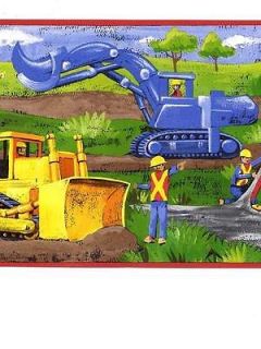 Big Road Construction Equipment for Boys Sale$9.95 Wallpaper Border