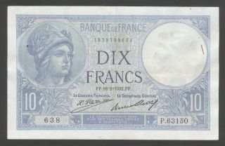 France 10 Francs 1932 VG F P. 73