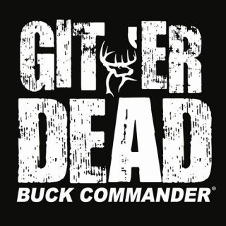 Buck Commander White ~ Git Er Dead ~ Deer Hunting Window Decal Truck